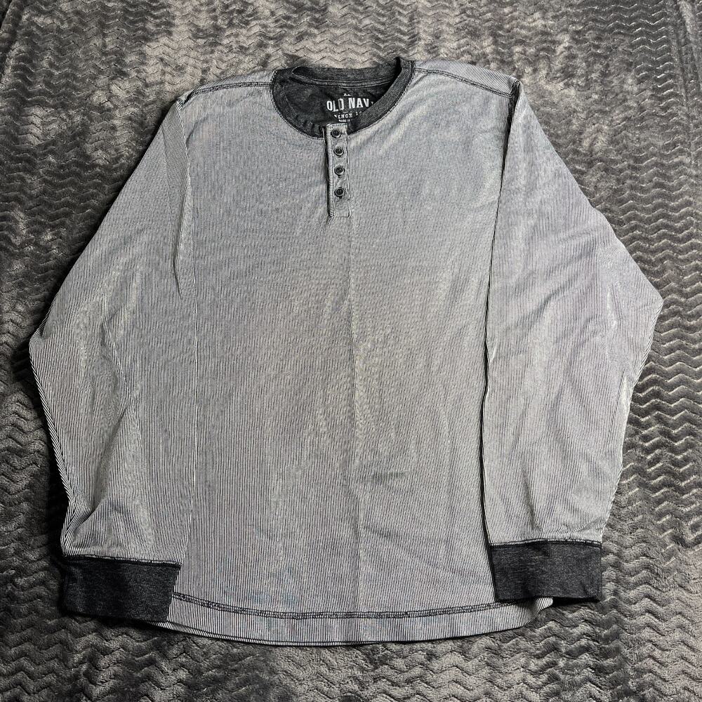 Old Navy Shirt Size 2XL Long Sleeve Gray Thermal Men's